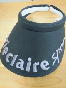 Marie claire マリ・クレール スポーツ サンバイザー フリーサイズ レディース ブラック系 ゴルフ スポーツ ウォーキング 超美品 送料無料