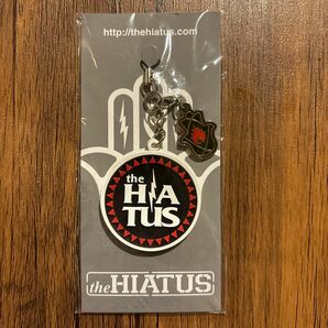 【新品未使用未開封】the HIATUS ハイエイタス ストラップ　キーホルダー　ラウンド　炎　白×黒×赤　レア　貴重