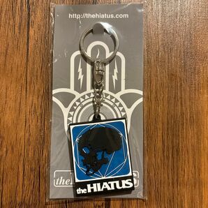 【新品未使用未開封】the HIATUS ハイエイタス キーホルダー　四角　ドクロ　青×黒×白ラウンド　レア　貴重