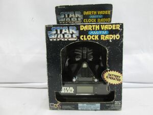 32 送60サ 0304$G08 STAR WARS スターウォーズ ダースベイダー CLOCK RADIO 時計 ラジオ 当時物 中古品