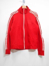 70 送60サ 0215$D23 adidas アディダス トラックジャケット 万国旗タグ 80s トレフォイル 3ライン 台湾製 US規格 サイズXS 中古品_画像1