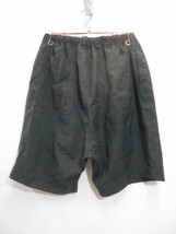 71 送60サ 0306$D11 BASISBROEK バージスブルック メンズ ウール素材 チェック柄 イージーショートパンツ ベルギー製 サイズ3 中古品_画像2