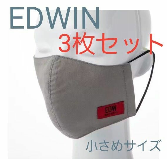 洗えるマスク EDWIN × カインズ コラボマスク 大人 小さめサイズ 子供用 立体マスク 3枚セット