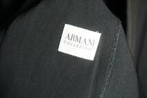 正規 ARMANI COLLEZIONI アルマーニ コレッツォーニ ウール レーヨン シルク混 テーラード ジャケット ブレザー 1870T0 黒M本物 129O_画像4