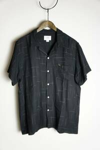 美品 20SS CRIMIE クライミー VINTAGE RAYON SHORT SLEEVE SHIRT ヴィンテージ レーヨン 半袖 シャツ CR01-02L1-SS04 黒 L 本物 822N