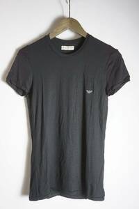 正規 Emporio Armani エンポリオ アルマーニ ロゴ 半袖 Tシャツ カットソー 黒 M 本物 213O