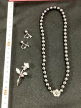 アクセサリー WINK PEARL ウインクパール ネックレス イヤリング ブローチ まとめ SILVER刻印 ACBF 中古品_画像3