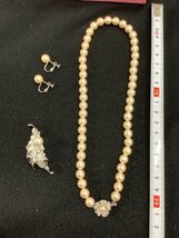 アクセサリー WINK PEARL ウインクパール ネックレス イヤリング ブローチ まとめ SILVER刻印 ACBF 中古品_画像2