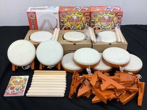 太鼓の達人 Wii専用太鼓コントローラー タタコン 大量まとめ ソフト1本付 動作未確認 ACBF ジャンク品