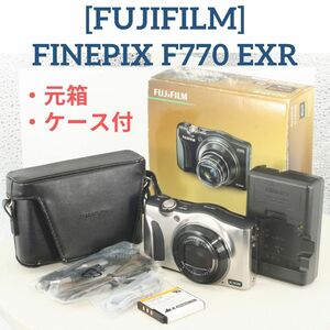 ☆良品 オールドコンデジ FUJIFILM FINEPIX F770 EXR ブラック色 富士フィルム 元箱 ケース付　