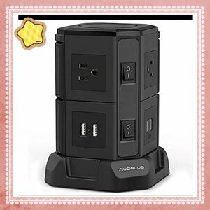 AUOPLUS 電源タップ usb 4ポート ac6口 雷ガード