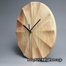 壁掛け時計 北欧掛け時計 インテリア デザイナザイン デー ウッド モダン 木目木製 静音 連続秒針 シンプル