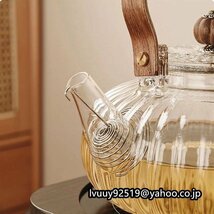 食器 ガラス やかん 900ML ガラスポット　急須ケットル やかん ガラス瓶　急須 ティーポット 耐熱ガラス 直火対応_画像5