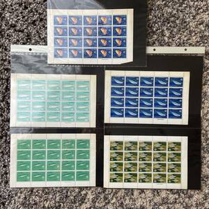記念切手・日本郵便・シート ・魚シリーズ［あゆ、かつお、まだい、ぶり、まさば］まとめて　魚介