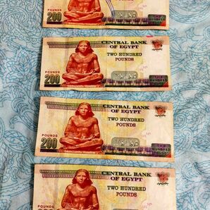 エジプト 1000エジプトポンド EGP 旧紙幣 200エジプトポンド 5枚