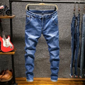 ☆新品デニムパンツ ジーンズ メンズスキニー ストレッチ ロングパンツ デニム チノパンウォッシュ ６色 W28~W38サイズ選択