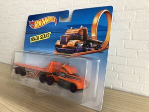 ホットウィール ミニカー HW トラックスターズ トレーラー ヒッチン ハウル 橙 積載車 hotwheels TRACK STARS HITCH N' HAUL