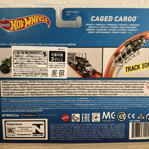 ホットウィール ミニカー HW トラックスターズ トレーラー CAGED CARGO 緑 カーゴ HotWheels TRACK STARSの画像3