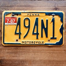 USAアメリカ／ライセンスプレート／バイク／pennsylvania黄／ナンバープレート／motorcycle_画像1