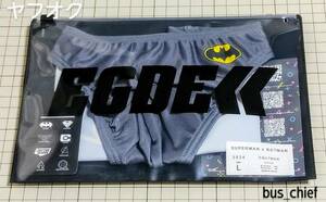 EGDE エッジ【SUPERMAN x BATMAN スーパーローライズ ビキニ】バットマン/チャコール L