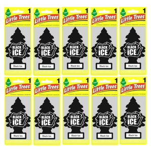 Little Tree 釣り下げ式 芳香剤 リトルツリー エアーフレッシュナーブラック・アイス USDM 10枚セットの画像1