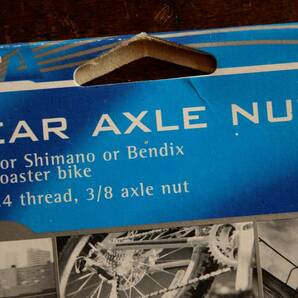 REAR AXLE NUTS 3/8-24 bendix shimano coaster (OLD BMX SCHWINN ＭUSCLEBIKE MAG WHEEL ベンデックス シマノ コースターブレーキの画像3