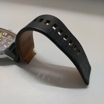 y020803t DIESELディーゼル DZ-1089 メンズ 腕時計 アナログ 2針 シルバー ブラック文字盤 レザーベルト _画像5