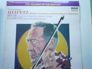 SH27 英RCA盤LP ヴァイオリン協奏曲 ブルッフ/1番、グラズノフ ハイフェッツ/サージェント、ヘンドル