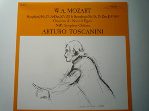 SJ49 スイスRELIEF盤LP モーツァルト/交響曲29、38番、フィガロの結婚序曲 トスカニーニ/NBCSO