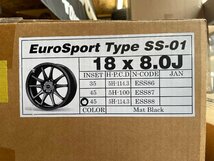 新品 BLEST EuroSport Type SS-01 ブレスト ユーロスポーツ 18インチ 4本 8J5HPCD114.3+45 マットブラック マジェスタ等　(VHZ172)_画像10