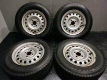 【BS BLIZZAK VL1 165R14LT 6PR】スタッドレス【日産 純正ホイール 14インチ 5J4HPCD100】19年製 バリ溝 ADバン等　(TH052)_画像1