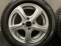 タイヤ走行短め【BS BLIZZAK VRX 155/65R14】スタッドレス【BALMINUM Z5 14インチ 4.5J4HPCD100+45】19年製 タント スペーシア等　(TH056)_画像4