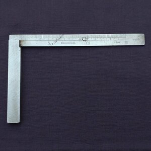L型定規 スコヤ WATANABE 15cm 測定器具 大工道具 工具 日本製 【0099】