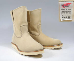 Прекращено редкое ☆ красное крыло 8168 Pecos 8.5e ☆ Beigusdo Tagpecos Boots 866 8866 собак