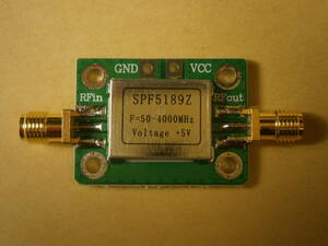  postage 120 jpy micro wave amplifier NF0.6dB wide obi region 4GHz Gain 18dB output +22.7dBmW