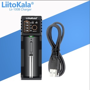 送料無料　LiitoKala 充電器　Lii-100B　USB入力　リチウム電池　NI-MH電池　18650 他多数に使用可能