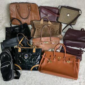 大量 ブランドバッグ まとめ セット ショルダーバッグ トート ビジネスバッグ CELINE セリーヌ COACH BALLY JRA ロンシャン A.D.M.J レザー