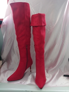 * new goods * metal rouge * pearl heel * knee high boots * red *M*