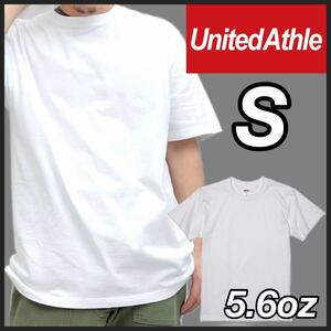 新品 ユナイテッドアスレ 5.6oz ハイクオリティ 無地 半袖Tシャツ ユニセックス 白 ホワイト S