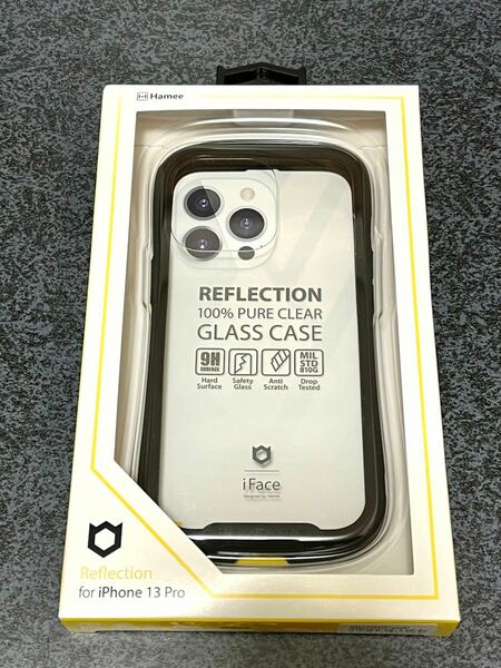 【未使用】Hamee iFace Reflection iPhone 13 Pro ケース クリア強化ガラス ブラック