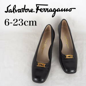 MK4474*Salvatore Ferragamo*フェラガモ*レディースパンプス*6-23cm*黒