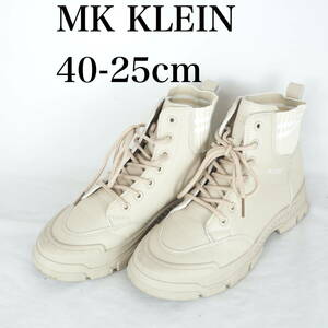 MK4935*MK KLEIN*レディースハイカットスニーカー*40-25cm*ベージュ