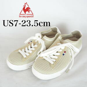 MK4940*le coq sportif*ルコックスポルティフ*レディーススニーカー*US7-23.5cm*ベージュ