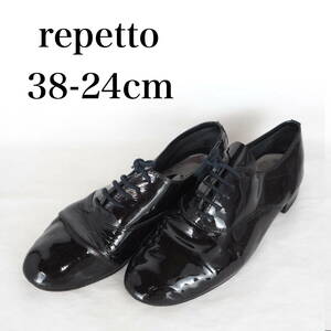 MK5067*repetto*レペット*レディースシューズ*38-24cm*エナメル黒