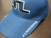 J-LINDEBERG ジェイリンドバーグ 帽子 ゴルフキャップ マーカー付 ネイビー_画像2