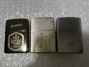 ZIPPO 3点 サッポロビール 仁丹 佐川急便 飛脚 ジッポーライター SAPPORO