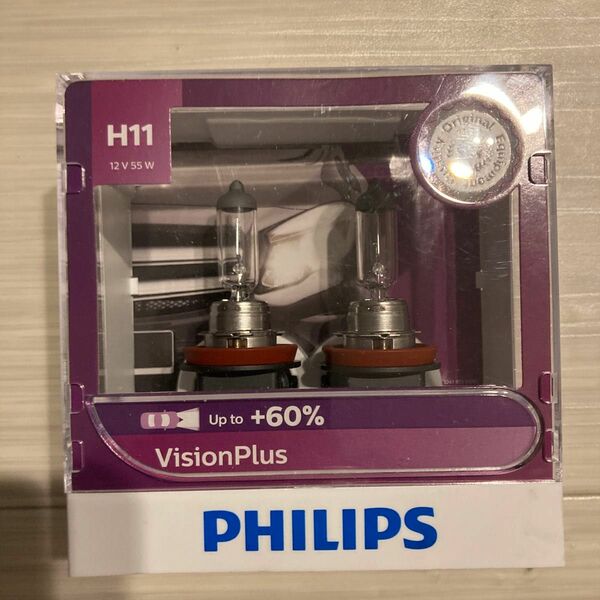 フィリップス ハロゲンバルブVision Plus H11 12V 55 W