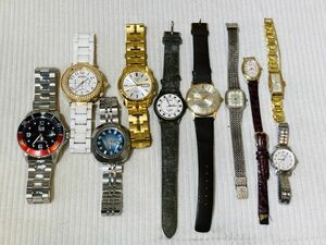 kmc08▼腕時計 10点おまとめ/レディース メンズウォッチ SEIKO.CITIZEN.ICEなど 未稼働 ジャンク時計▼