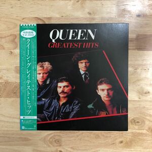 LP 希少ハガキ付き!! 付属完備 QUEEN クイーン/GREATEST HITS グレイテストヒッツ[帯:ハガキ:解説付き:インナー・スリーヴ:P-6480E]