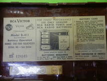 ＲＣＡ　Ｖｉｃｔｏｒ 1951年製 電池真空管ラジオ　動作品_画像7